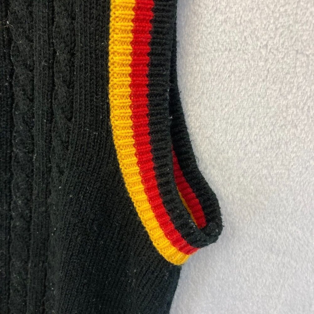 Delf USA‎ Vintage Knit Sweater Vest Mens XL Black Red Hip Hop Retro 90s Y2K - Picture 9 of 13